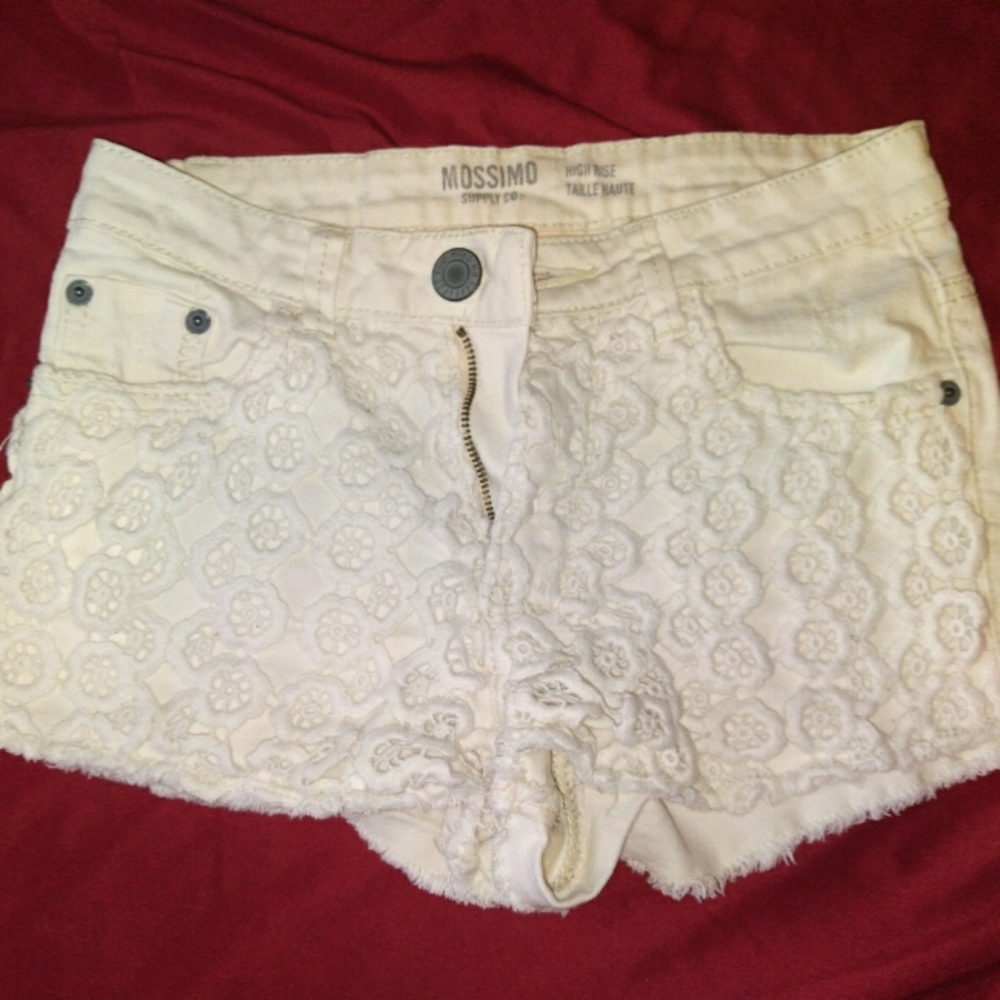 Mossimo Jean Shorts, Size 3, White